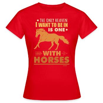 Pferd Pferdeliebhaber Hengst Reitverein - Frauen T-Shirt - Rot - Vorne - AI Model Female 172 dark (172cm)