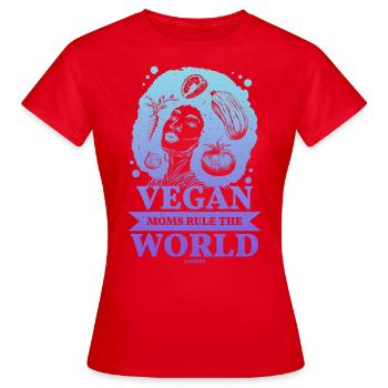 vegane Mütter regieren die Welt - Frauen T-Shirt - Rot - Vorne - AI Model Female 172 dark (172cm)