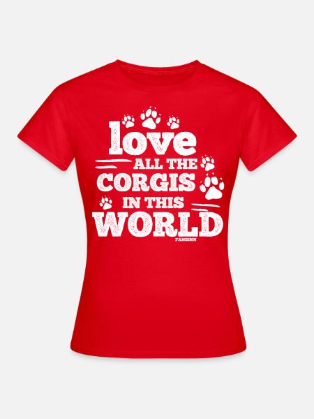 Corgi - Frauen T-Shirt - Rot
