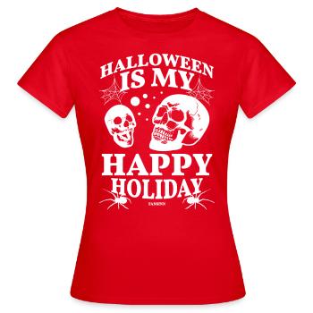 Skeleton célèbre Halloween - T-shirt Femme - rouge - Devant - AI Model Female 172 dark (172cm)