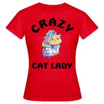Crazy Cat Lady - Women's T-Shirt - red - Front - AI Model Female 172 dark (172cm)