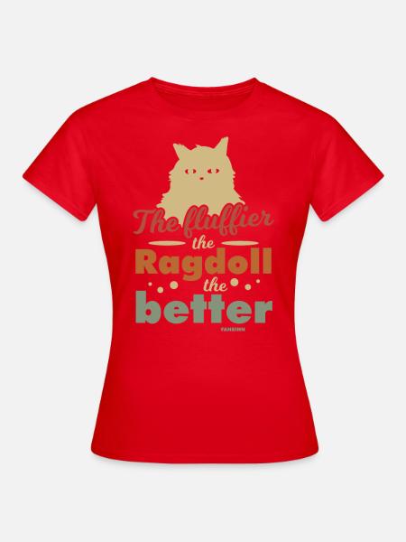 niedliche Ragdollkatze - Frauen T-Shirt - Rot