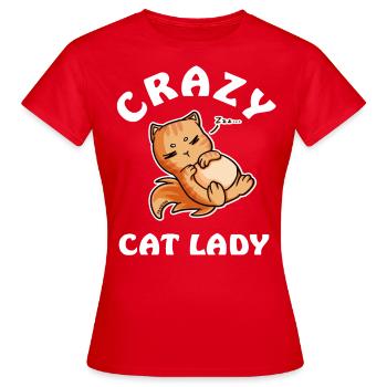 Crazy Cat Lady - Women's T-Shirt - red - Front - AI Model Female 172 dark (172cm)