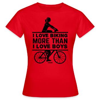 Mädchenfahrrad Fahrradtour Sport MTB - Frauen T-Shirt - Rot - Vorne - AI Model Female 172 dark (172cm)