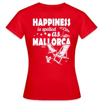 Mallorca Spanien Balearen Sommer Geschenkidee - Frauen T-Shirt - Rot - Vorne - AI Model Female 172 dark (172cm)