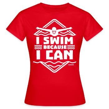 Natation Sauveteur Cours de natation Piscine extérieure Cadeau - T-shirt Femme - rouge - Devant - AI Model Female 172 dark (172cm)