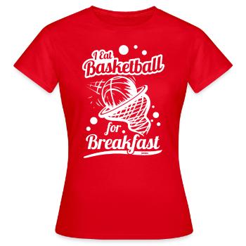 Basketballer Basketball Korb Slamdunk Geschenk - Frauen T-Shirt - Rot - Vorne - AI Model Female 172 dark (172cm)