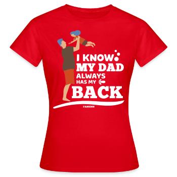 Père et fille - T-shirt Femme - rouge - Devant - AI Model Female 172 dark (172cm)