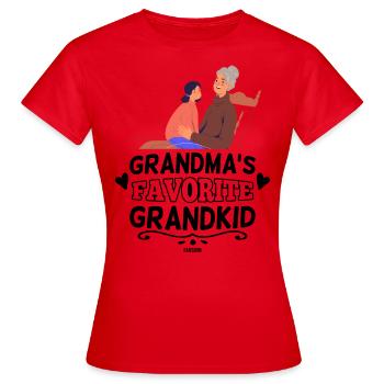 Oma ihr liebstes Enkelkind - Frauen T-Shirt - Rot - Vorne - AI Model Female 172 dark (172cm)