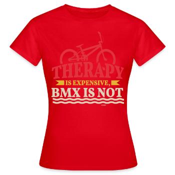 La thérapie coûte cher BMX l’équitation n’est pas - T-shirt Femme - rouge - Devant - AI Model Female 172 dark (172cm)