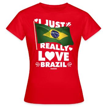 Brésil Rio de Janeiro Amérique du Sud Cadeau - T-shirt Femme - rouge - Devant - AI Model Female 172 dark (172cm)