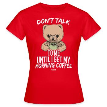 lustiger Spruch schlechte Laune Kaffee - Frauen T-Shirt - Rot - Vorne - AI Model Female 172 dark (172cm)