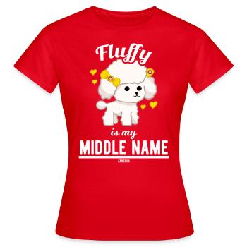 mignon mignon bébé chien mignon - T-shirt Femme - rouge - Devant - AI Model Female 172 dark (172cm)