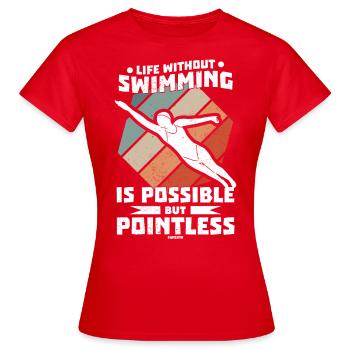 Nager - T-shirt Femme - rouge - Devant - AI Model Female 172 dark (172cm)