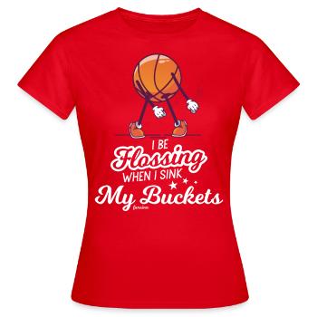 Basketball danse sports de balle dribble - T-shirt Femme - rouge - Devant - AI Model Female 172 dark (172cm)