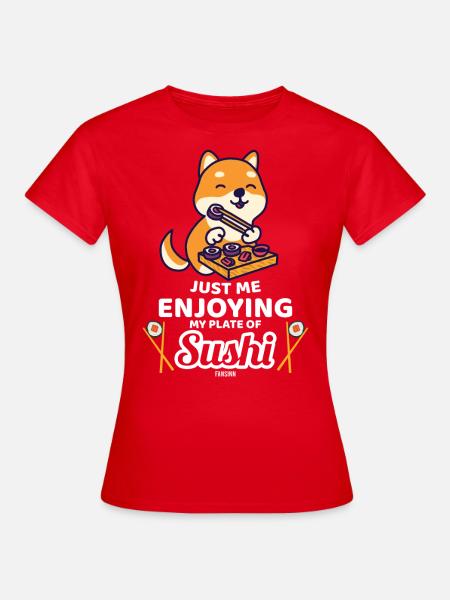 Sushi Haustier Welpe - Frauen T-Shirt - Rot