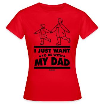 Père et fille - T-shirt Femme - rouge - Devant - AI Model Female 172 dark (172cm)