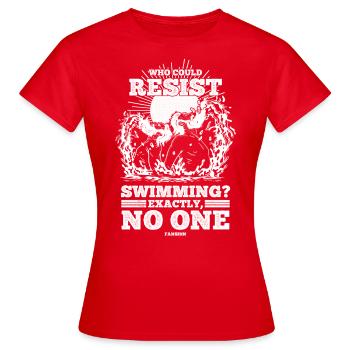 Nager - T-shirt Femme - rouge - Devant - AI Model Female 172 dark (172cm)