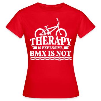 Vélo BMX Halfpipe BMX Track - T-shirt Femme - rouge - Devant - AI Model Female 172 dark (172cm)