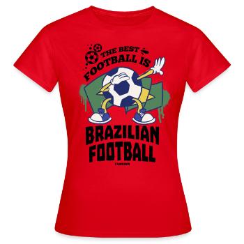Brasilien - Frauen T-Shirt - Rot - Vorne - AI Model Female 172 dark (172cm)