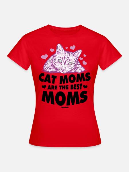 Katzenmama - Frauen T-Shirt - Rot
