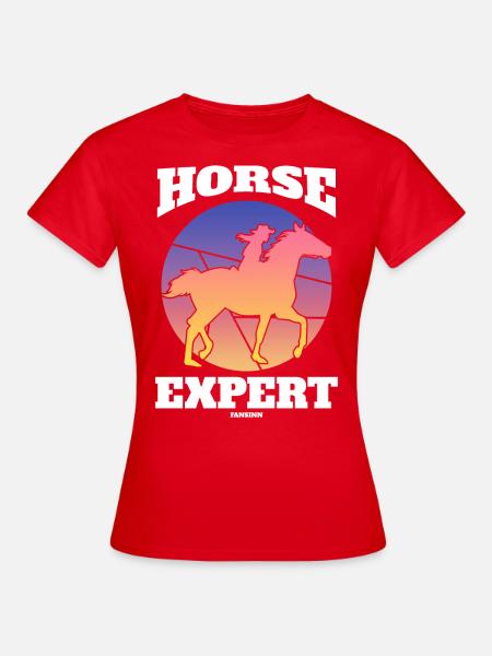 Horse Expert - Frauen T-Shirt - Rot