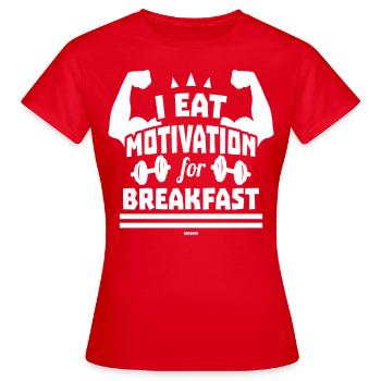 Motivation motivieren Karriere Positiv Geschenk - Frauen T-Shirt - Rot - Vorne - AI Model Female 172 dark (172cm)