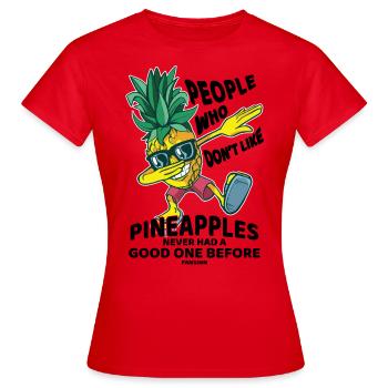 tamponner l’ananas - T-shirt Femme - rouge - Devant - AI Model Female 172 dark (172cm)