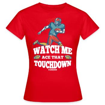 Football américain - T-shirt Femme - rouge - Devant - AI Model Female 172 dark (172cm)
