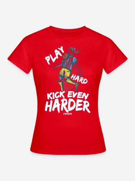 Fussball Mädchen Fussballmannschaft - Frauen T-Shirt - Rot