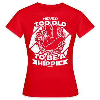 alter Hippie - Frauen T-Shirt - Rot - Vorne - AI Model Female 172 dark (172cm)
