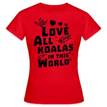 Koala Eucalyptus Dear Children Girls - Women's T-Shirt - red - Front - AI Model Female 172 dark (172cm)