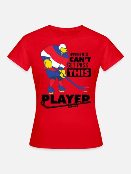 Eisbär spielt Eishockey - Frauen T-Shirt - Rot