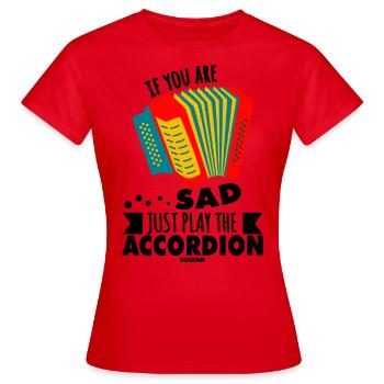 École de musique Accordéon Musikverein - T-shirt Femme - rouge - Devant - AI Model Female 172 dark (172cm)