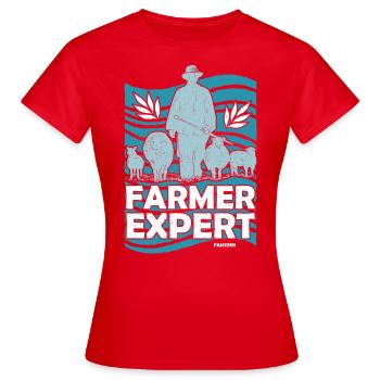 Expert agriculteur - T-shirt Femme - rouge - Devant - AI Model Female 172 dark (172cm)