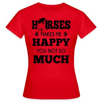 Pferd Pferdestall Reitverein Mädchen Geschenkidee - Frauen T-Shirt - Rot - Vorne - AI Model Female 172 dark (172cm)
