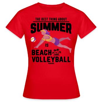 Beach-volley - T-shirt Femme - rouge - Devant - AI Model Female 172 dark (172cm)