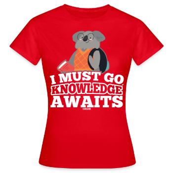 Koala va à l’école pour apprendre - T-shirt Femme - rouge - Devant - AI Model Female 172 dark (172cm)