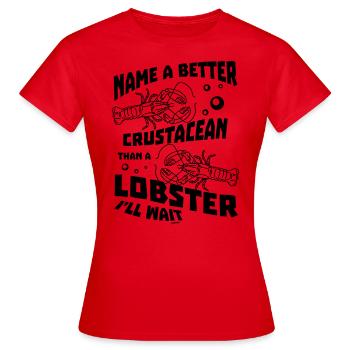Homard Crustacé Crevette Crabe Mer - T-shirt Femme - rouge - Devant - AI Model Female 172 dark (172cm)