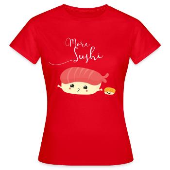 Équipe Sushi Sœurs Manga Manga Mignons Cosplay Japon Amis - T-shirt Femme - rouge - Devant - AI Model Female 172 dark (172cm)