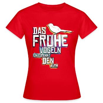 Farbiges Sexy Party Sprichwort Shirt - Frauen T-Shirt - Rot - Vorne - AI Model Female 172 dark (172cm)