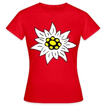 Edelweiss - T-shirt Femme - rouge - Devant - AI Model Female 172 dark (172cm)