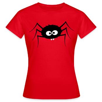 Spinne - Frauen T-Shirt - Rot - Vorne - AI Model Female 172 dark (172cm)