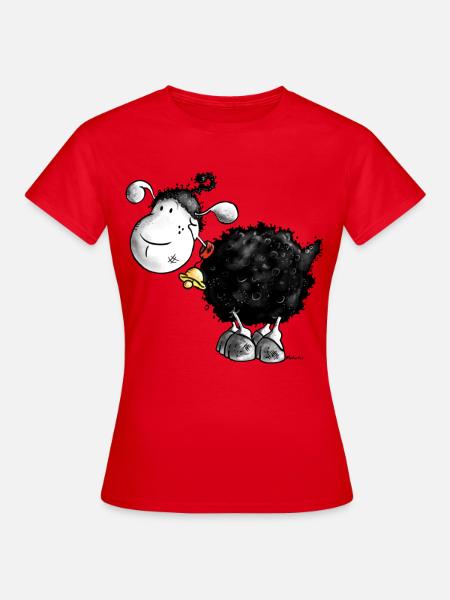 Wolli Wollschaf - Schaf - Schafe - Frauen T-Shirt - Rot