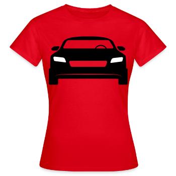 Sportwagen - Frauen T-Shirt - Rot - Vorne - AI Model Female 172 dark (172cm)