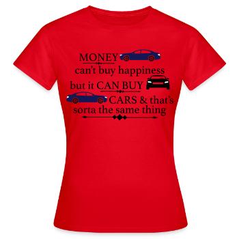Voiture - T-shirt Femme - rouge - Devant - AI Model Female 172 dark (172cm)
