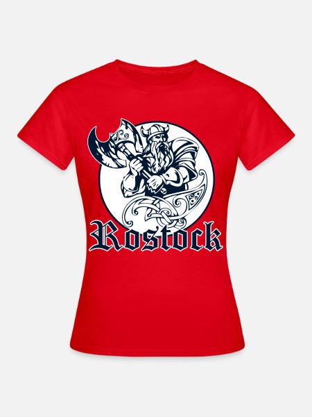 Rostock - Wikinger - Frauen T-Shirt - Rot