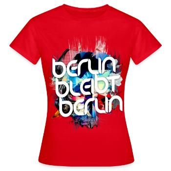 Berlin reste Berlin - Berlin Vit - T-shirt Femme - rouge - Devant - AI Model Female 172 dark (172cm)