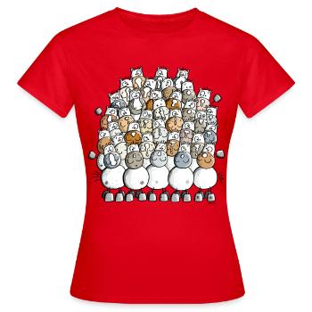 Le Tas De Chevaux - Cheval - T-shirt Femme - rouge - Devant - AI Model Female 172 dark (172cm)