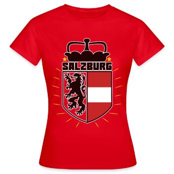 Salzbourg - Autriche - T-shirt Femme - rouge - Devant - AI Model Female 172 dark (172cm)